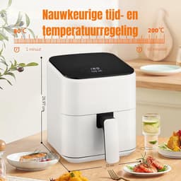 Core® Mini Airfryer - Airfryer - Heteluchtfriteuse - Compact - Wit - ‎26cm x 21cm x 28cm — thumbnail 5
