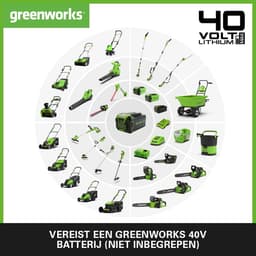 Draadloze Grasmaaier - Accu Grasmaaier - Gazon Onderhoud - 6 Maaihoogtes - 41cm Maaibreedte - Groen — thumbnail 4