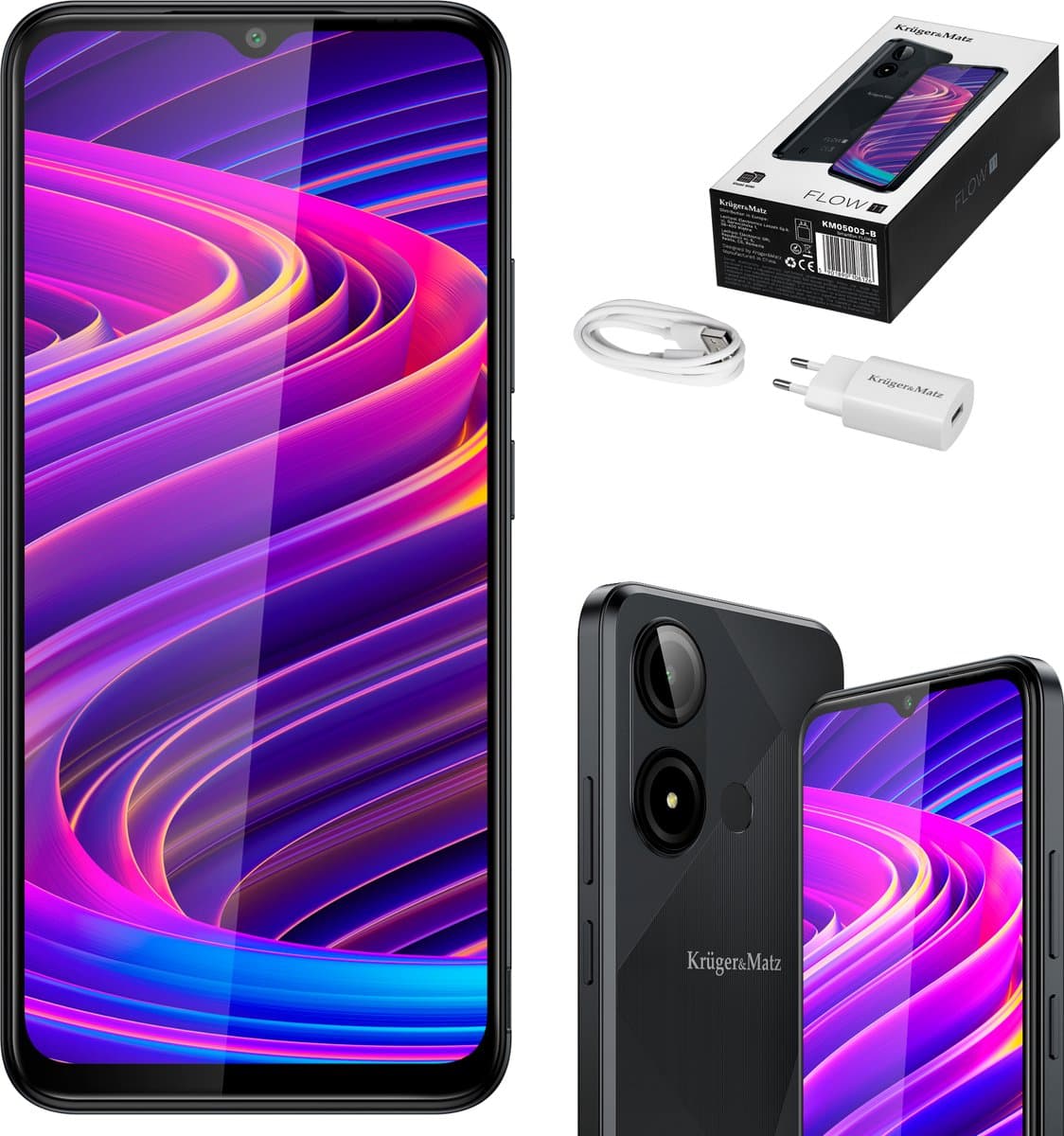 Krüger&Matz FLOW 11 - Smartphone - 6,56 inch - 4/64GB - Dual SIM — afbeelding 1