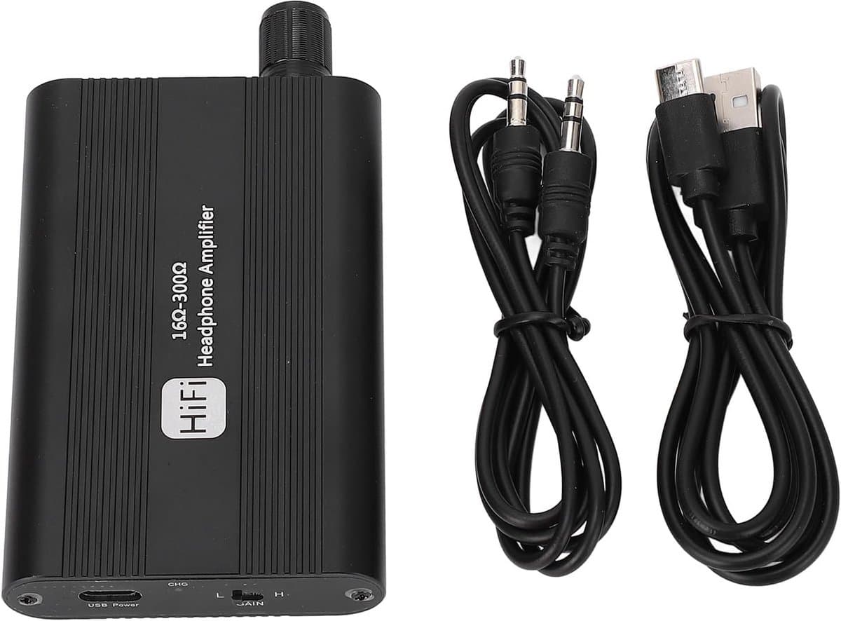 Draagbare HiFi Koptelefoon Versterker met Bass Controle en Oplaadbare Batterij — afbeelding 1