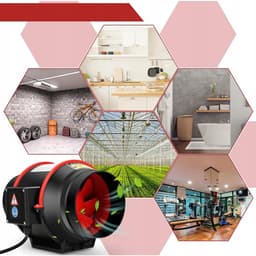 Afzuigventilator - Kanaalventilator - 150mm 80W Kanaal Ventilator - 540m³/h & 2 Snelheden - Met Afstandsbediening & IP44 - Voor Badkamer, Keuken & Kas - Krachtig & Stil in Gebruik — thumbnail 5