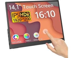 14.1 Inch 1920x1200 IPS Touchscreen Monitor voor Laptop PC en Mac