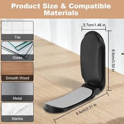 Universele Zelfklevende Hoofdtelefoonstandaard voor Onder Bureau - Verstelbare Headset Hanger — thumbnail 5