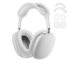 Shieldcase Beschermset geschikt voor Apple Airpods Max 1/2 - Siliconen covers / bescherming - 4 delige set - Hoofdband cover - Oorkap Beschermers & Reishoes - 4 in 1 set - Transparant
