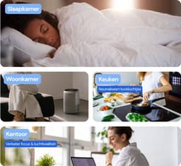 Dynter AirPure Plus - Luchtreiniger - Air Purifier - Stil & Krachtig - CADR 260 m³/h - Verwijdert stof, pollen en geurtjes - Automatische stand - HEPA 13 filter & koolstoffilter - Slaapstand - Voor slaapkamer, woonkamer en kantoor (PA244) — thumbnail 8