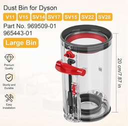 Vervangende onderdelen geschikt voor stofbak/vuilnisbak geschikt voor Dyson V11, V15, SV14 en SV17 stofzuigers; vervangende onderdelen voor de stofbak/vuilnisbak geschikt voor Dyson SV22, SV15 en SV28 stofzuigers. — thumbnail 3