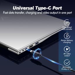 Laptop 15,6 inch, 16 GB DDR4, 512 GB SSD, Dual-Core 3050E (tot 2,80 GHz), notebook met vingerafdruksensor, verlicht toetsenbord, dubbele luidsprekers, HDMI, laptop voor studenten en kantoor — thumbnail 4