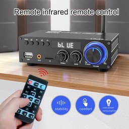 Krachtige 2.1 Kanaals Hifi Stereo Versterker met Bluetooth 5.1 en Digitale Ingangen — thumbnail 2