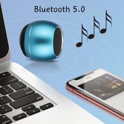 Ynkkvre - Bluetooth Speaker - Mini Draagbare Luidspreker - Draadloze Bluetooth Speaker - True Wireless Stereo - Compacte Draagbare Speaker Met Krachtige Geluidskwaliteit - 2 Stuks - Voor Reizen En Outdoor Gebruik Blauw — thumbnail 4