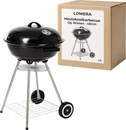 Lomera Houtskoolbarbecue - Houtskool BBQ - Houtskool Barbecue - Kogelbarbecue - Kogel BBQ - Barbecue op Wielen - BBQ op Wielen - Houtskoolbarbecue op Wielen - Houtskool BBQ met Wielen — thumbnail 4