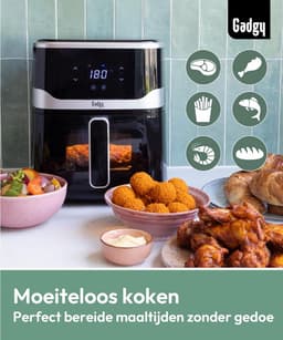 Heteluchtfriteuse met Zichtraam 5L - XXL Airfryer 1400W - Digitale Touchscreen — thumbnail 4