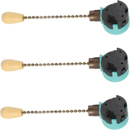 3 Stuks Trekschakelaar Plafondventilator - 3 Snelheden Lichtschakelaar 4 Draads voor Lamp en Ventilator (Brons) — thumbnail 3