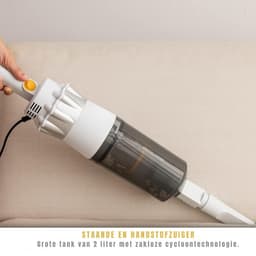 Florixa® Steelstofzuiger met snoer - Steelstofzuiger - Stofzuiger - Wit - ‎56cm x 15cm x 15cm — thumbnail 3