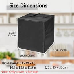 Airfryer-hoes Zware hittebestendige waterdichte stof stofvrije airfryer-hoes Geschikt voor Ninja AF101 4 quart airfryer / Instant Vortex Plus 6 quart XL airfryer (zwart) — thumbnail 3