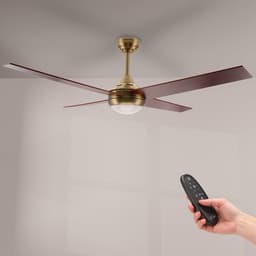 Stil Zwarte Plafondventilator met Dimbaar LED Licht en Afstandsbediening — thumbnail 2