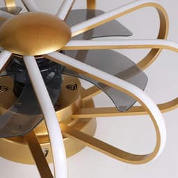 Plafond Ventilator Lamp - Moderne Verlichting - Slaapkamer Decor - Stille Grote Wind - 60cm Diameter - Doorzichtig — thumbnail 4
