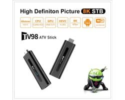 Smart TV Stick - Media Player - Streaming Films - Dual Band WiFi - 11x4x2.5 cm - Zwart