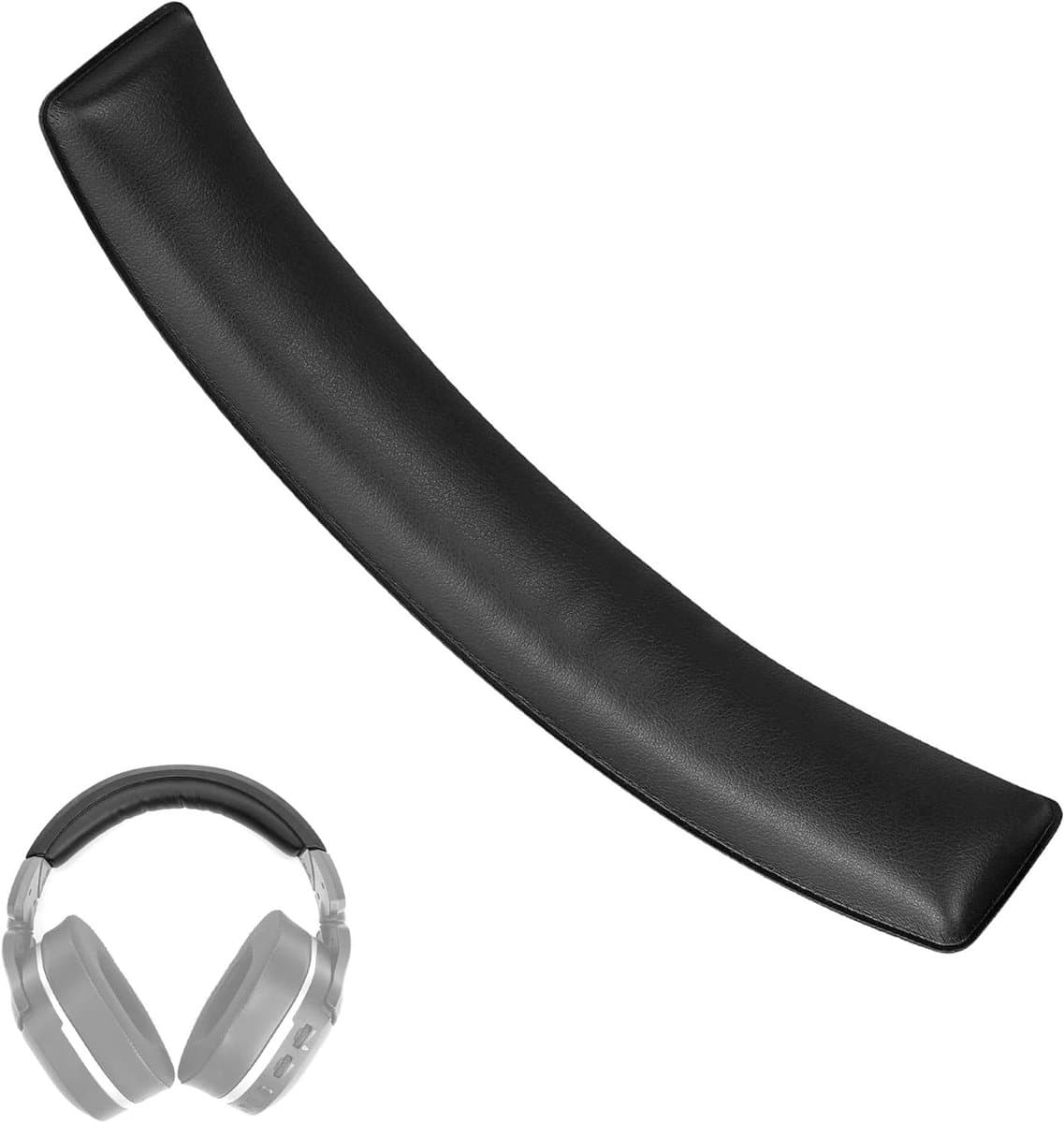 Allecto - Eiwit lederen - vervangende hoofdband - compatibel voor hoofdtelefoon - Turtle Beach Stealth 700 Gen2 - Gen2 MAX - zwart. — afbeelding 1