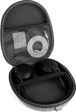Allecto- Hoofdtelefoon draagtas - beschermende harde reistas - met kabel - opbergruimte voor oplader - grijs - hoofdtelefoon draagtas compatibel met verschillende merken - Jabra, Skullcandy, Mpow, Shure, Sennheiser — thumbnail 1