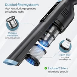 Olvy Kruimeldief PRO - LCD Display - Oplaadstation - 3 Snelheden - 250W - Kruimelzuiger Snoerloos - Autostofzuiger - 22 kPa - Draadloos - Handstofzuiger — thumbnail 11