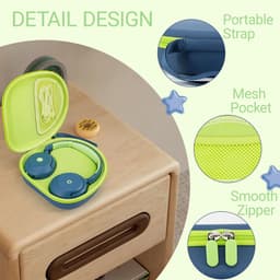 Hoofdtelefoon Case - Draagbare Opbergtas - Veilig Transport - Waterdicht Hard Materiaal - 23x22x7 cm - Blauw — thumbnail 5