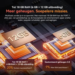 Blackview FORT 1 - Robuuste Smartphone - 18 GB RAM - 256 GB ROM - 6,56 inch - 10.000 mAh - Robuuste telefoon - Android 15 - GPS - Oranje — thumbnail 3
