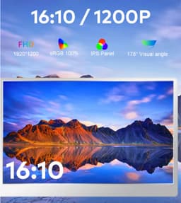 Portable Monitor OneCable - Laptop Scherm Extender - Draagbare Monitor - Inclusief Beschermhoes en Kabels - Full HD - 16 Inch - Grijs — thumbnail 3