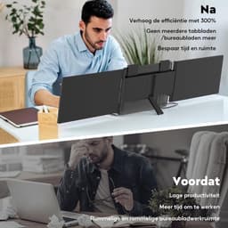DailySupplies® Portable Monitor - Tri Screen - Laptop Uitbreider - Full HD — thumbnail 2