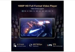 MP4-speler met Bluetooth en WiFi 80GB, MP3- en MP4-muziekspeler, 4 Inch 1080P touchscreen-videospeler, draagbare Android Spotify-speler met Play Store-app (Zwart) — thumbnail 2