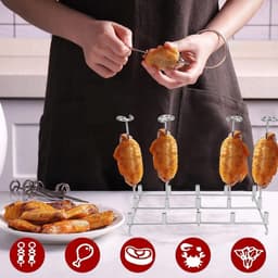 2 x RVS verticale grills - Verticale multi-pins rotisserie - met 14 grillstaven - Zwart — thumbnail 4