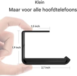 EXCITAT Headset Houder - Headset Standaard - Koptelefoon houder - Koptelefoon Haak - Hangende koptelefoonhouder - Aluminium - Zwart — thumbnail 4