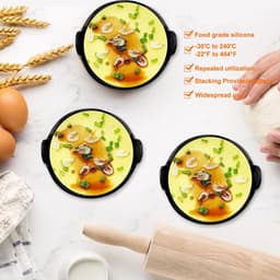 4pcs Silicone Moulds - Air Fryer Nonstick Oven Moulds - Keuken Accessoires - Herbruikbare Silicone Insert Pot Liner voor Baking Pudding en Eieren — thumbnail 2