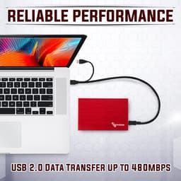 RFWR® Draagbare externe harde schijf 1TB - USB 2.0 - 2,5 inch HDD voor pc, laptop, Mac en Chromebook — thumbnail 3