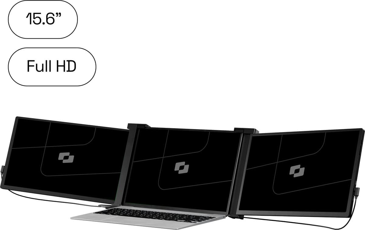 Screenmate® Expand Portable Monitor 15,6” - Portable Monitor Full HD + HDR - Draagbare Monitor met Beschermhoes - Extra Scherm Laptop - Draagbaar Beeldscherm - Zwart — afbeelding 1