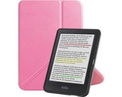 Hoes Geschikt voor Kobo Clara Colour - E-reader Bescherm Hoesje Case Sleep Cover Trifold - Hoes Geschikt voor Kobo Clara Colour Hoesje - Roze