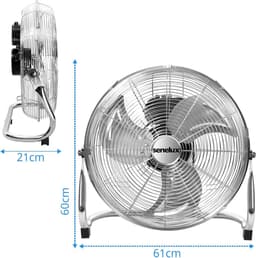 RFWR® Vloerventilator 3 Snelheden - Draagbare Koelventilator voor Thuis en Sport - Kantelbaar en Stil — thumbnail 3