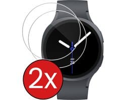 Screenprotector - 2 Stuks - Geschikt voor Samsung Galaxy Watch 8 (40 mm) - Sterk & Shockproof - Tempered Glass - Gehard Glas - Beschermglas Screen Cover - Bescherm Protector voor Smartwatch