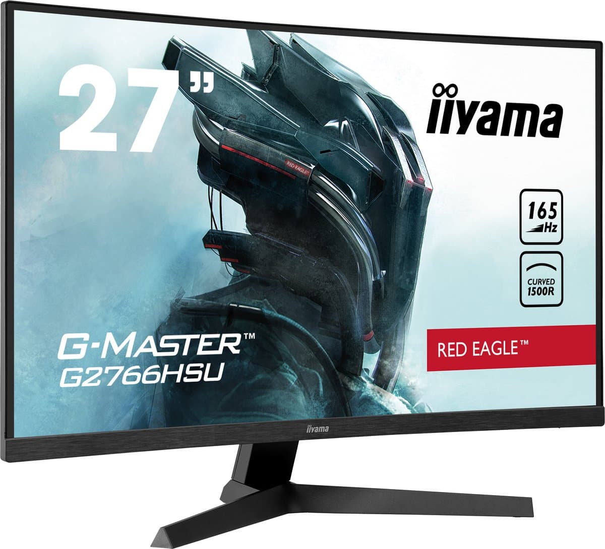 iiyama G-Master G2766HSU-B1 Red Eagle - 27 inch - Full HD - VA - 165 Hz - Curved — afbeelding 1