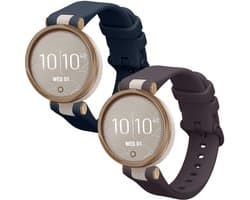 kwmobile horlogebandje geschikt voor Garmin Lily Sport polsband - Smartwatch bandje van TPU - Activity tracker horloge band in donkerblauw / lavendel