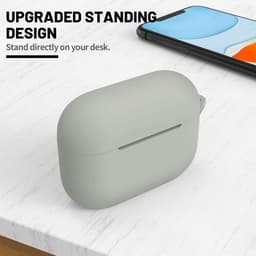 Shieldcase Case - beschermhoes geschikt voor Airpods Pro / 2 Pro silicone case - case geschikt voor Airpods Pro / Pro 2 hoesje - optimale bescherming - grijs — thumbnail 2