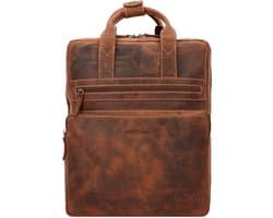 Greenburry Vintage rugzak leer 38 cm Laptop compartiment - 39cm (15,4 duim) - braun