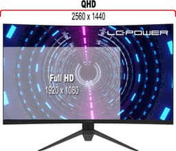 LC Power LC-M32-QHD-165-C-V2 Gaming monitor Energielabel F (A - G) 80 cm (31.5 inch) 2560 x 1440 Pixel 16:9 2 ms DisplayPort, HDMI, Hoofdtelefoon (3.5 mm — thumbnail 5