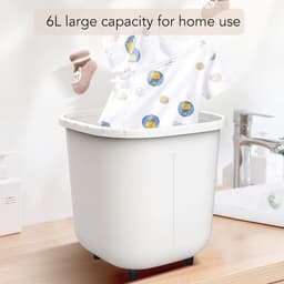 6L mini-wasmachine voorwaartse en achterwaartse rotatie - draagbare waslijn voor kamperen en slaapzalen - USB-voeding - automatische uitschakeling - Mini wasmachine — thumbnail 4
