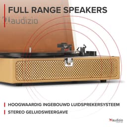 Bluetooth platenspeler met speakers - Audizio RP119 - Model 2025 - Retro platenspeler - Goud/Wit — thumbnail 4