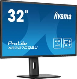 iiyama ProLite XB3270QSU-B1 computermonitor, in hoogte verstelbaar, IPS-paneeltechnologie, 80 cm, 2560 x 1440 pixels quad HD led, zwart — thumbnail 1