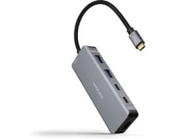Nanocable 10.16.1006 laptop dock & poortreplicator Bedraad USB 3.2 Gen 1 (3.1 Gen 1) Type-C Grijs