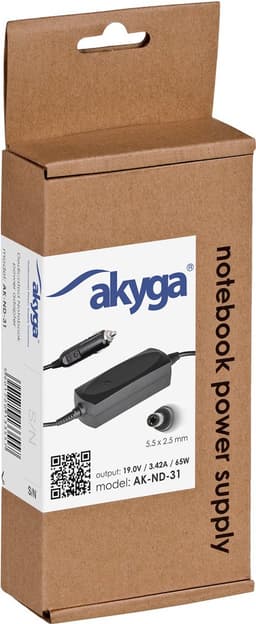 Akyga AK-ND-31 netvoeding & inverter Auto 65 W Zwart — thumbnail 4
