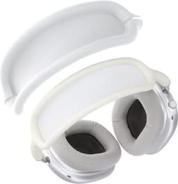 kwmobile band voor koptelefoon - geschikt voor AppleAirPods Max / AirPods Max 2 - Hoofdband cover van zacht siliconen materiaal - In wit — thumbnail 5