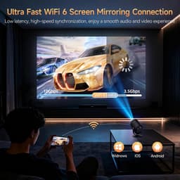SnelShoppen - Mini Projector Met WiFi en Bluetooth, Draagbare Projector Native 1080P, 4K Ondersteuning, 180° Verstelbare Stand, Max 180 Inch Beeldsche — thumbnail 5