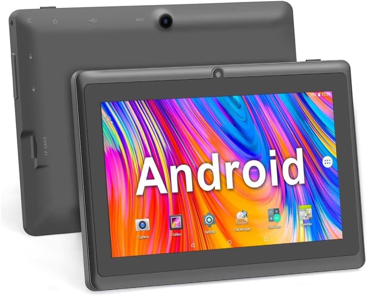 SnelShoppen - Android 5.0 Quad Core Tablet PC 7 inch, 1GB RAM, 8GB ROM, Dual Cameras, WiFi, Bluetooth, Geschikt voor Kinderen en Volwassenen, Zwart — afbeelding 1